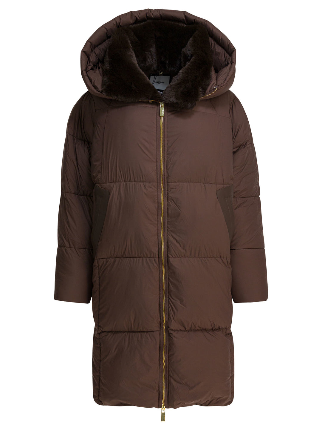 Max&Moi Long Down Jacket With Over Hood Jackets and Coats - Marrone | 3c0941f05248fccdeeb997d69372daa1ca156917