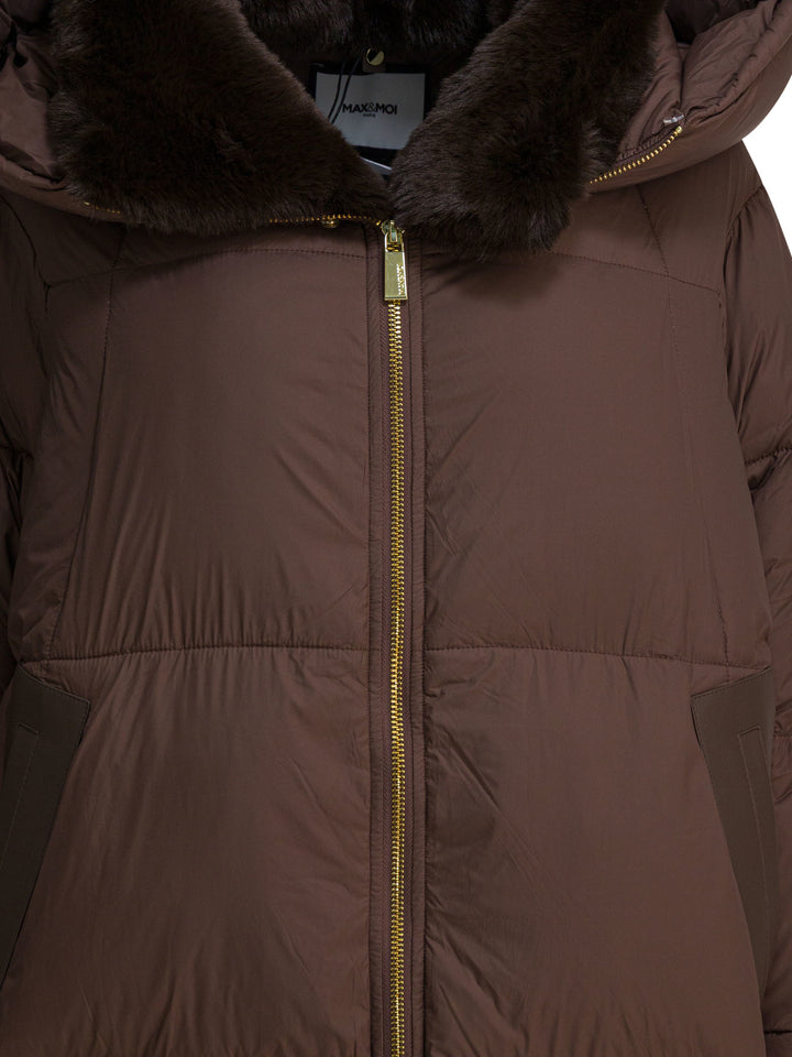 Max&Moi Long Down Jacket With Over Hood Jackets and Coats - Marrone | dbf96c175d34494b2adb8be143fa3c4d21915005