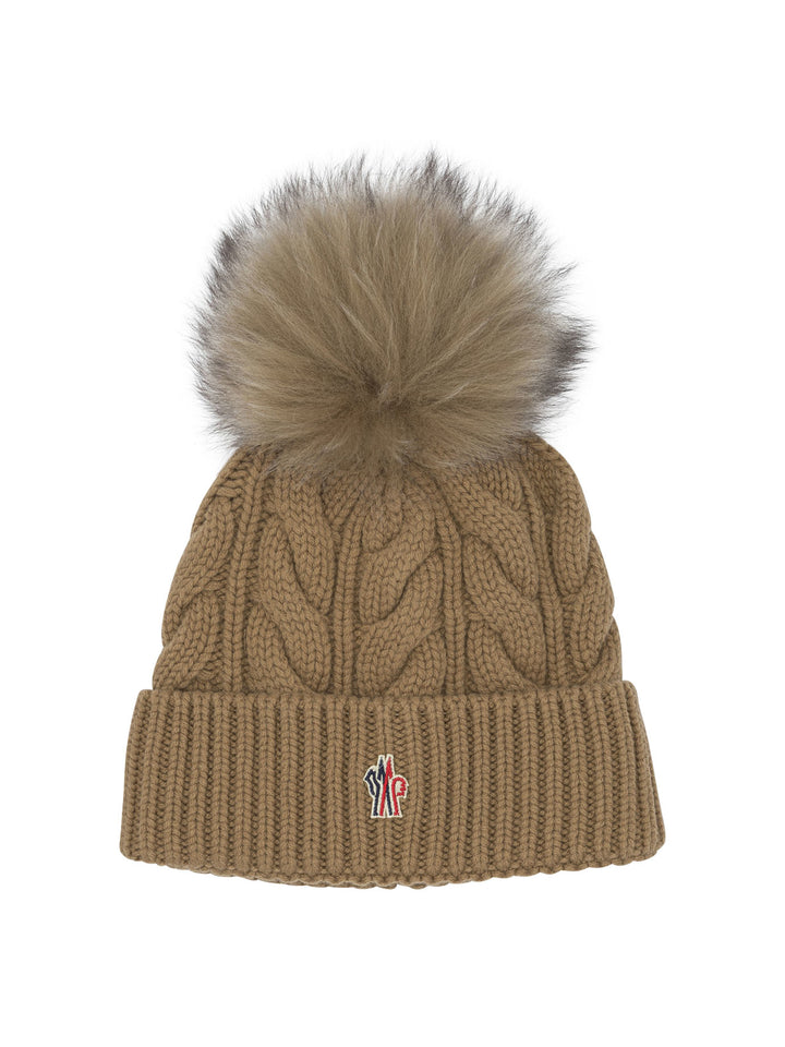 Moncler Grenoble Wool Blend Beanie Cappelli - Beige | 6290c45349fcc6dd6cf9dfa626e6686162703c77