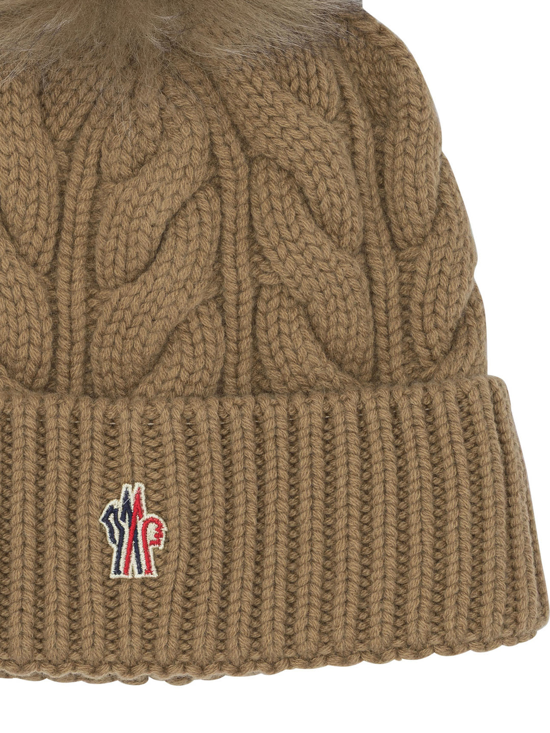 Moncler Grenoble Wool Blend Beanie Cappelli - Beige | 4c8a5cc07ac9afc98bd14678d7cb4742d2aa1cba