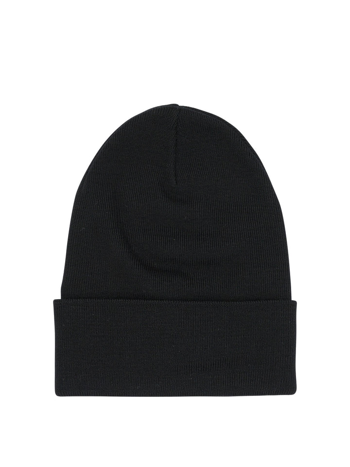 Moncler Grenoble Wool Beanie Cappelli - Nero | a6ac0d494c4b7a3eb0ce4f076e97b22111d5c689