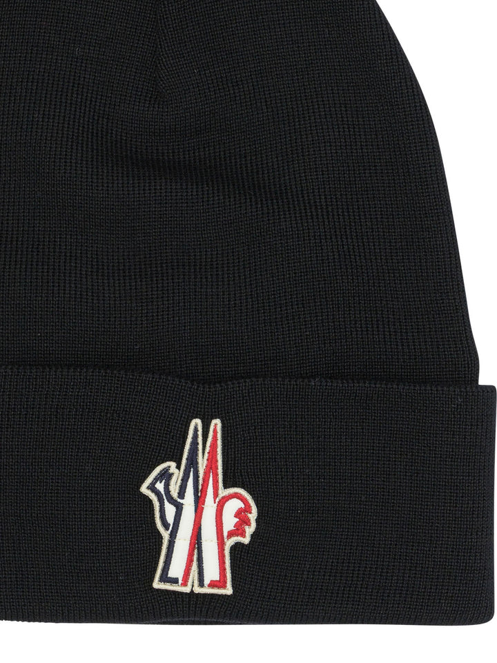 Moncler Grenoble Wool Beanie Cappelli - Nero | dd3b0b46bb5f5c5adbbd1a953484539ddb135cd2