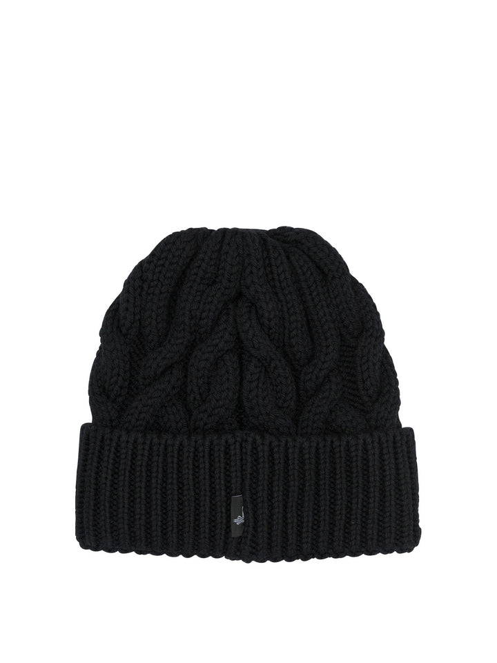 Moncler Grenoble Wool Beanie Cappelli - Nero | ed11a6253ed5c2596802b5429216cd9a58df76d5