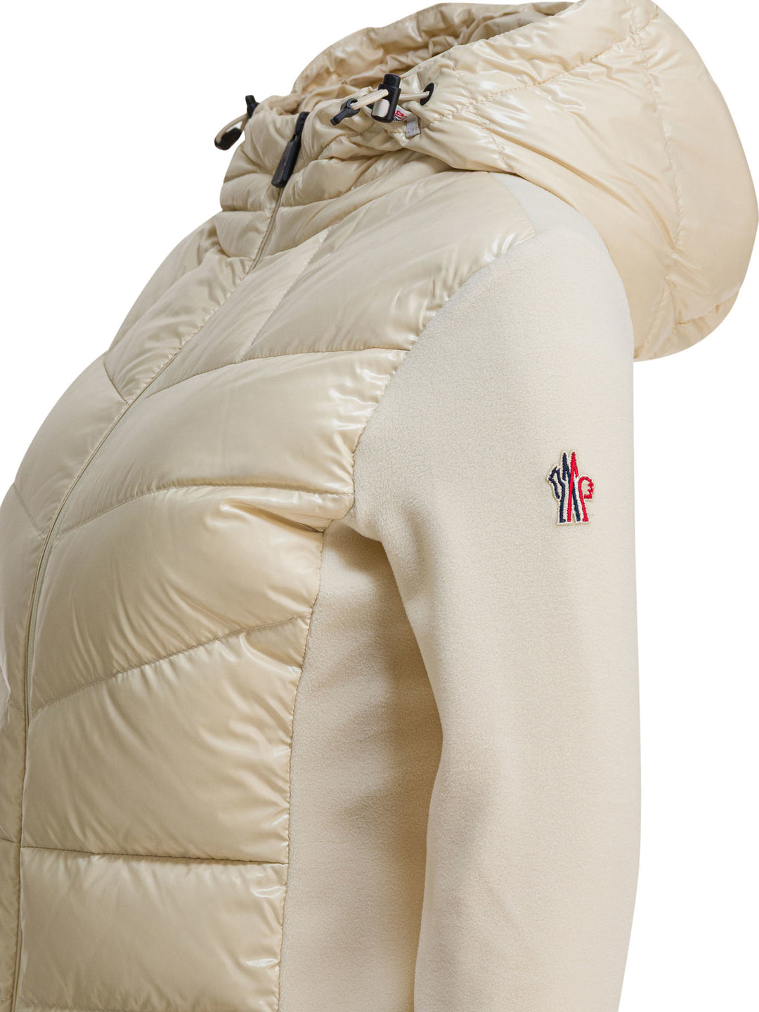 Moncler Grenoble Fleece Sweatshirt With Zipper Sweatshirts - Beige | b36e81b2f488da349ced64b72528856c5641da59