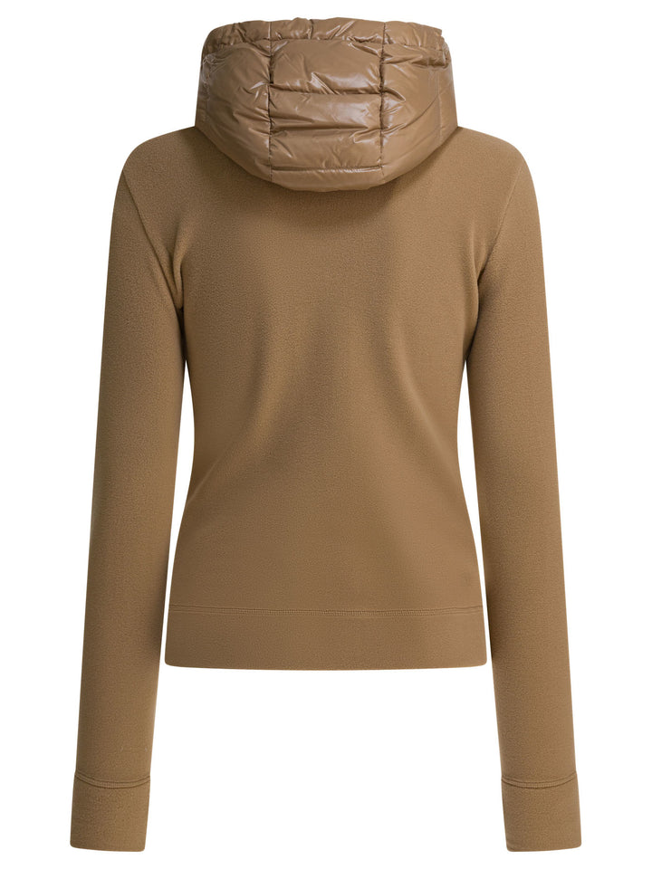 Moncler Grenoble Fleece Sweatshirt With Zipper Sweatshirts - Marrone | 2fbf44eb5491b527fa195f473bd26df26c9d8469