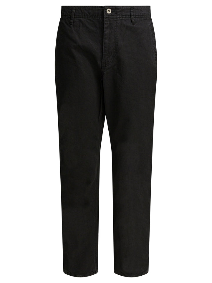 Nonnative Cotton Work Pants Trousers - Nero | da18226e6445da57052803948cbe441f67406721