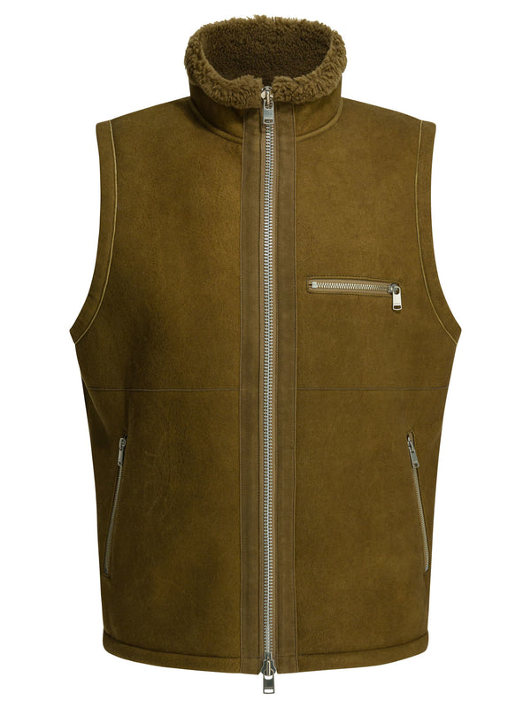 Shearling Sleeveless Jacket Jackets And Coats Marrone