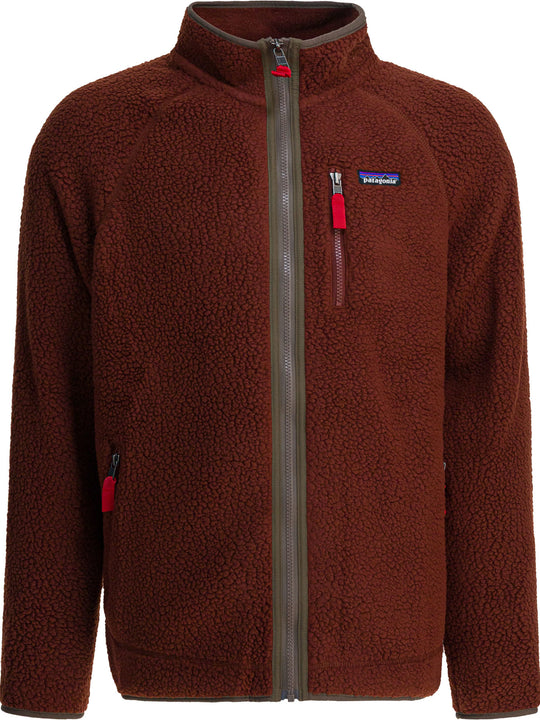 Retro Pile Fleece Jackets And Coats Bordeaux