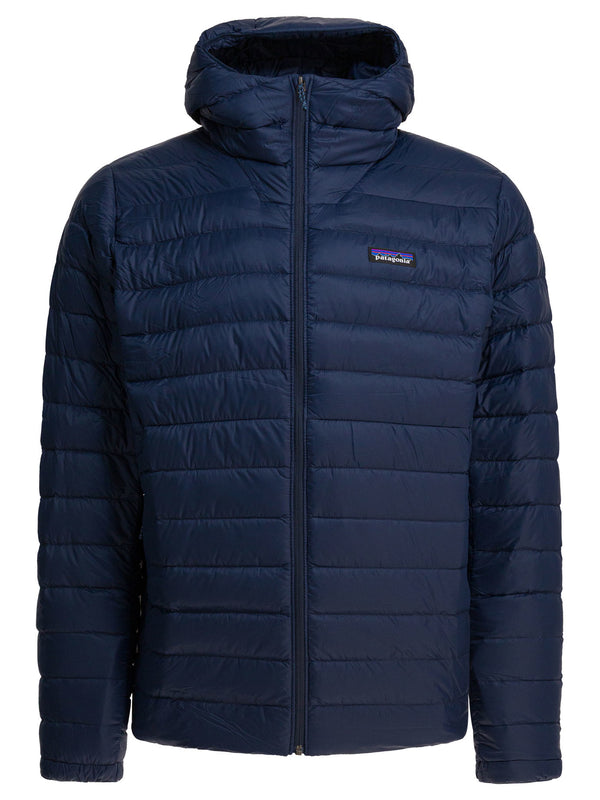 Down Sweater Hoody Jackets And Coats Blu