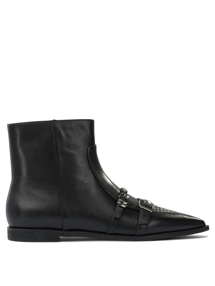 Pinko Leather Zippered Ankle Boots Boots and Ankle Boots - Nero | eb57787950b4361c8f01c5f0b9291d78730affba