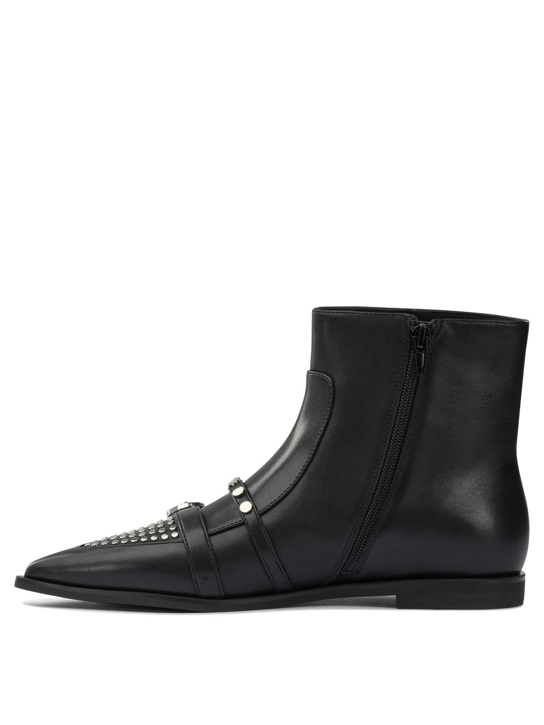 Pinko Leather Zippered Ankle Boots Boots and Ankle Boots - Nero | e2d50d7159a393ce49aad2ad8faf59f335179abc
