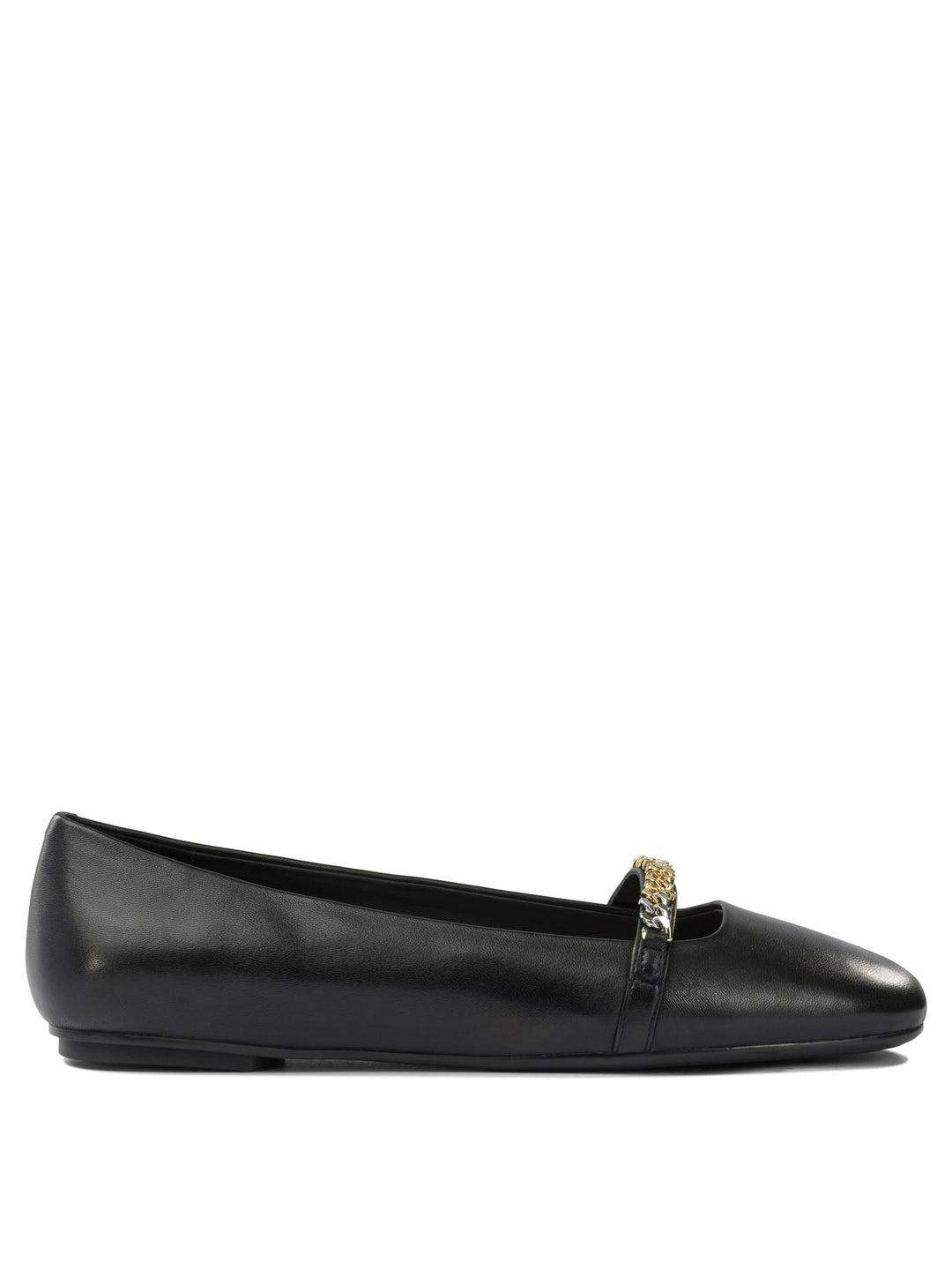 Pinko Leather Ballet Flats With Square Toe Ballerinas - Nero | f7b9daa7e4b03fd9706a44fa379bea1fffceb5ea