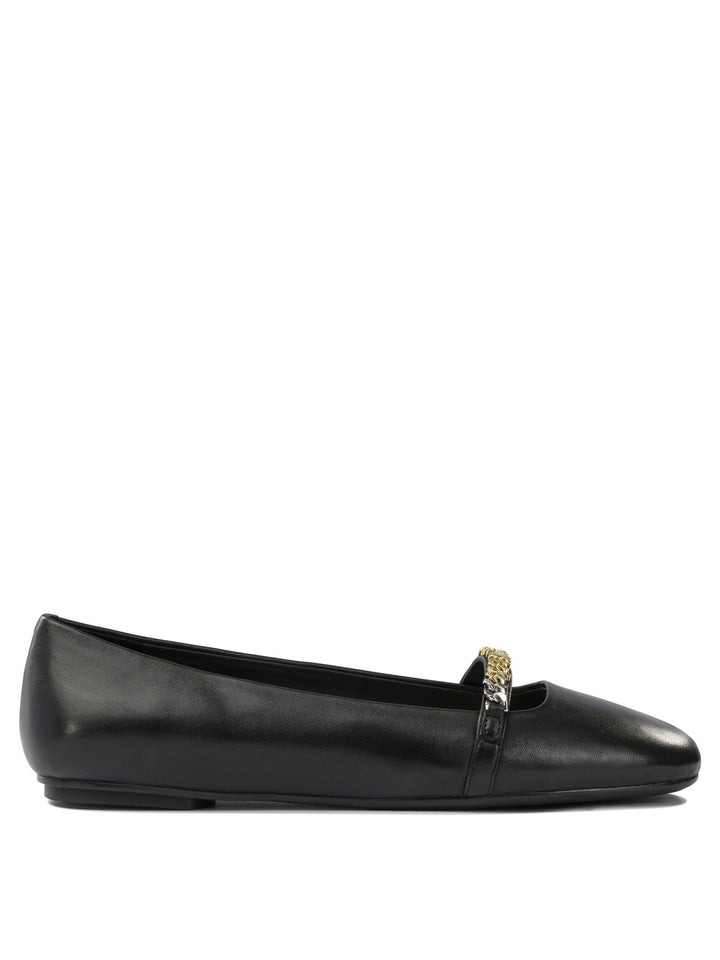 Pinko Leather Ballet Flats With Square Toe Ballerinas - Nero | f7b9daa7e4b03fd9706a44fa379bea1fffceb5ea