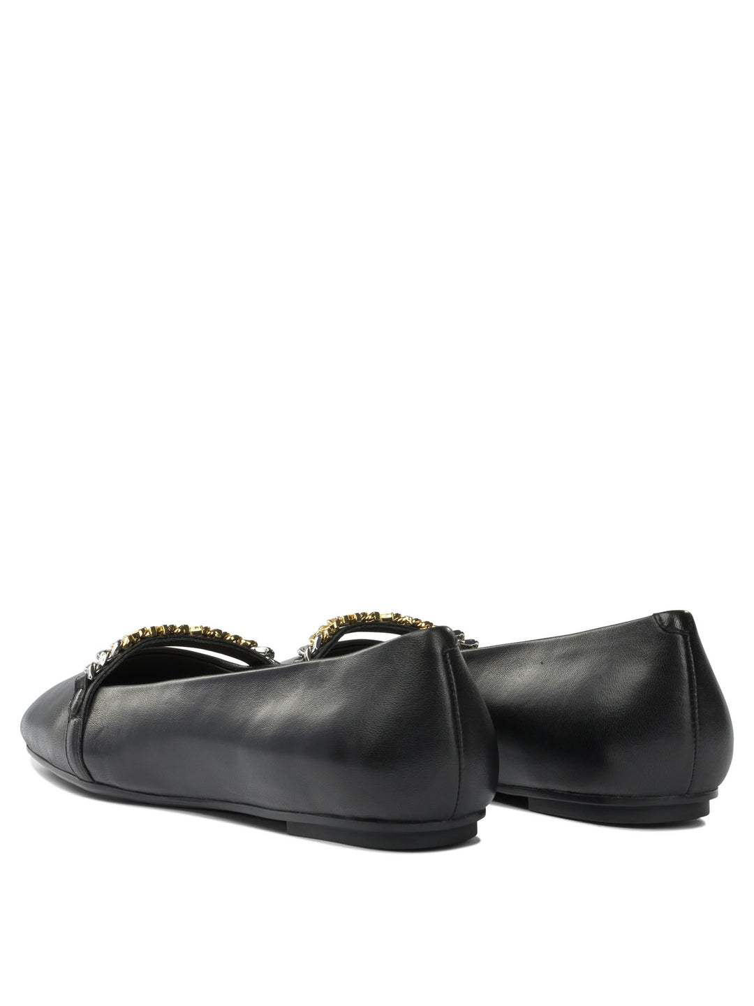 Pinko Leather Ballet Flats With Square Toe Ballerinas - Nero | e8106900c8cd67fd60827256a22f25d0f6979880
