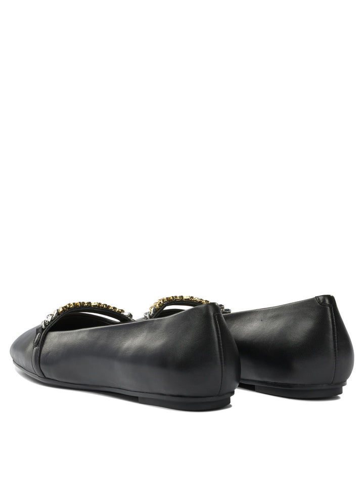 Pinko Leather Ballet Flats With Square Toe Ballerinas - Nero | e8106900c8cd67fd60827256a22f25d0f6979880
