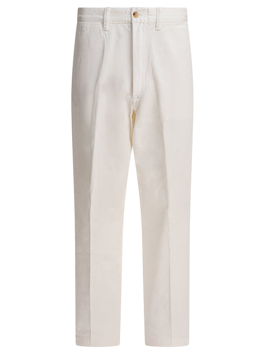 Straight Leg Trousers Bianco