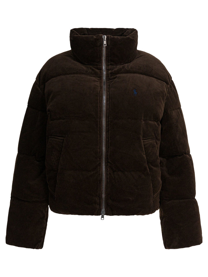 Polo Ralph Lauren Short Down Jacket With Pony Jackets and Coats - Marrone | 99f4c232f1094ed2778a489bb771c8243601d81e