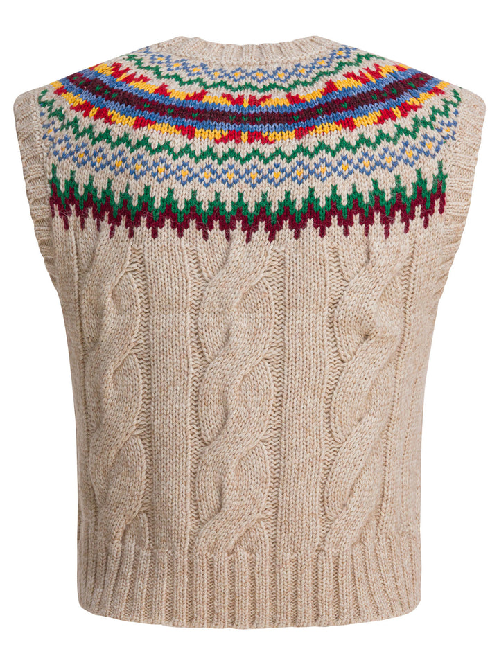 Polo Ralph Lauren Fair Isle Knit Vest Knitwear - Beige | a0a2a6b84faa5b8a02d932b87bbb512a410864a4