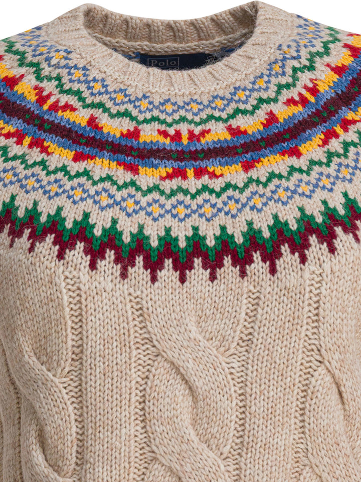 Polo Ralph Lauren Fair Isle Knit Vest Knitwear - Beige | d030812e9b20e1efa470a86d41d394ab6aa9ad54