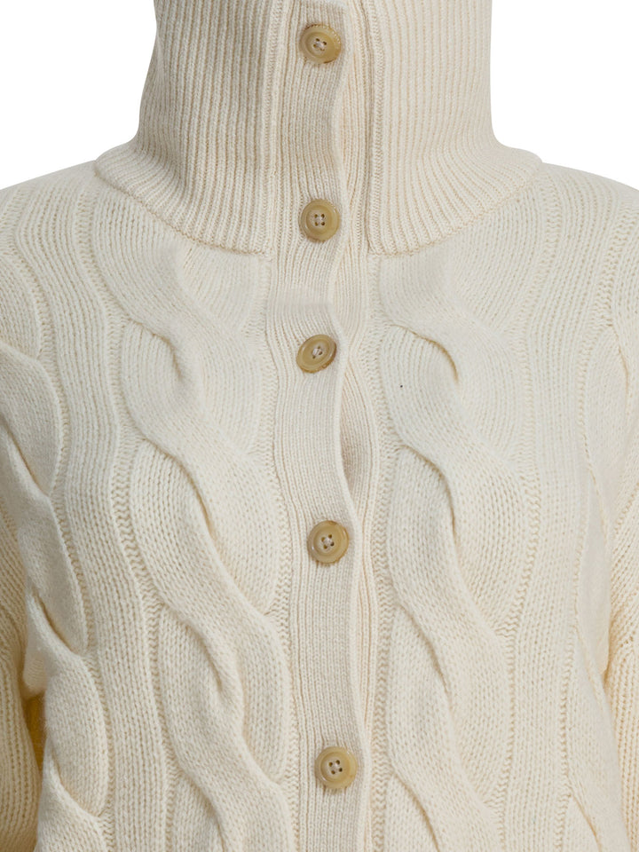 Polo Ralph Lauren Cardigan In Cashmere Knitwear - Bianco | 4425c87d59012608cfcacf9a479303bf512bf341