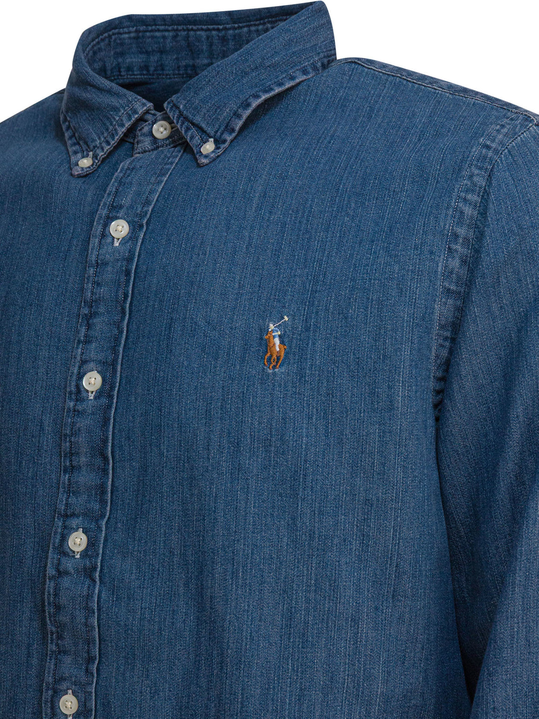 Polo Ralph Lauren Custom Fit Denim Shirt Shirts - Light blue | 06991ece78d431b7f4ed4a9da3c77e2da05e7552