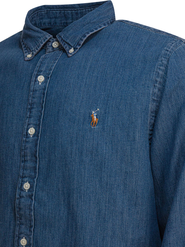Polo Ralph Lauren Custom Fit Denim Shirt Shirts - Light blue | 06991ece78d431b7f4ed4a9da3c77e2da05e7552