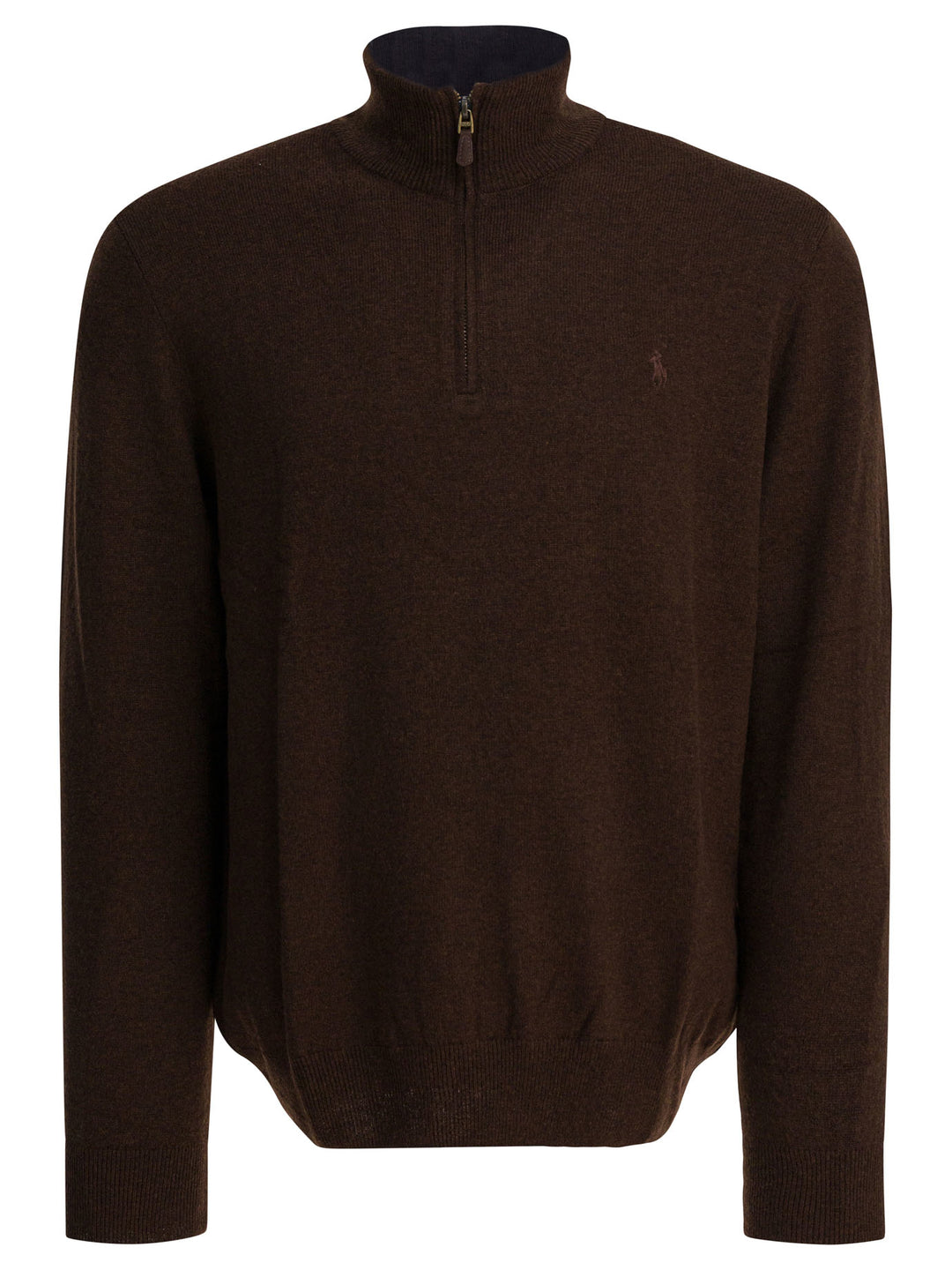 Polo Ralph Lauren Wool Sweater With Zipper Knitwear - Marrone | c4f1a7a2657525393abdad49e4eebf23af4b6ef5
