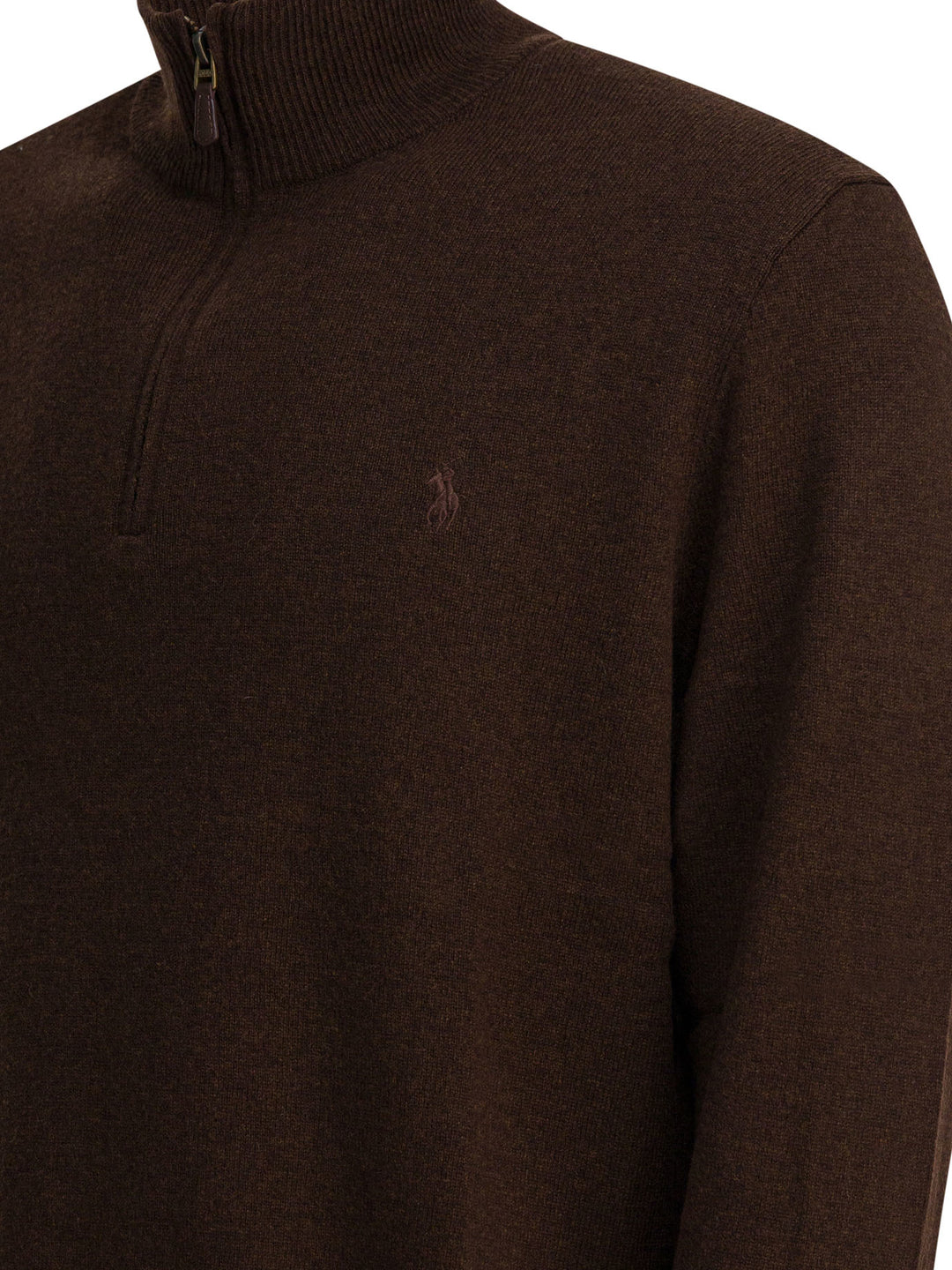 Polo Ralph Lauren Wool Sweater With Zipper Knitwear - Marrone | ca10b753d4d2ad0b717ece56a5d0fa7849d508cc