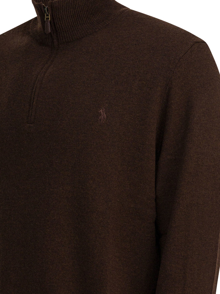 Polo Ralph Lauren Wool Sweater With Zipper Knitwear - Marrone | ca10b753d4d2ad0b717ece56a5d0fa7849d508cc