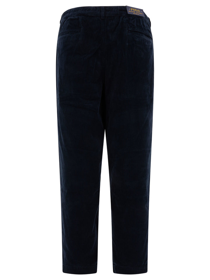 Polo Ralph Lauren Pleated Corduroy Trousers - Blu | 31ae534c4d9901be411431c71d8642177ba48b1a
