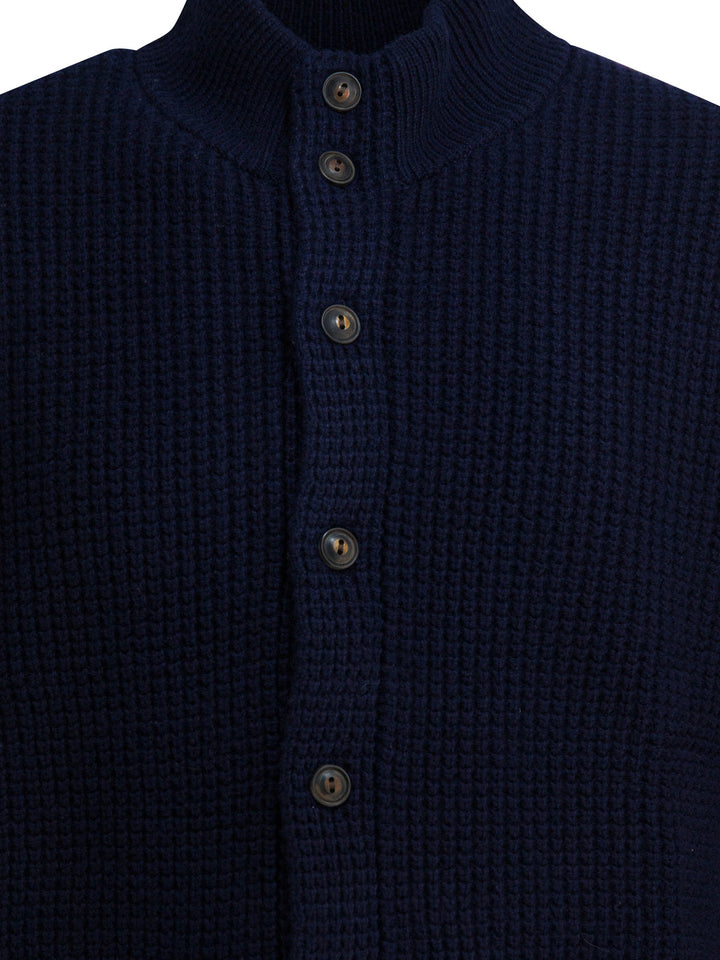 Polo Ralph Lauren Mock Neck Cardigan Knitwear - Blu | c99b57c42a1dcd5ec08ea294f24f10c699f089b1