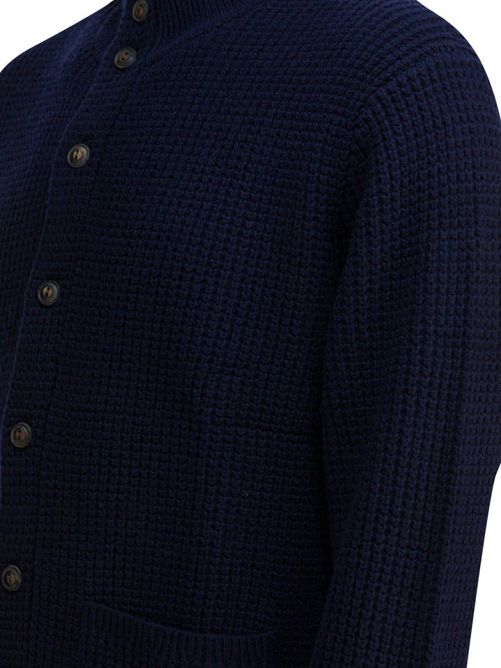 Polo Ralph Lauren Mock Neck Cardigan Knitwear - Blu | ed9d59ae1e07063caf512fd5b418e26c05545d6e