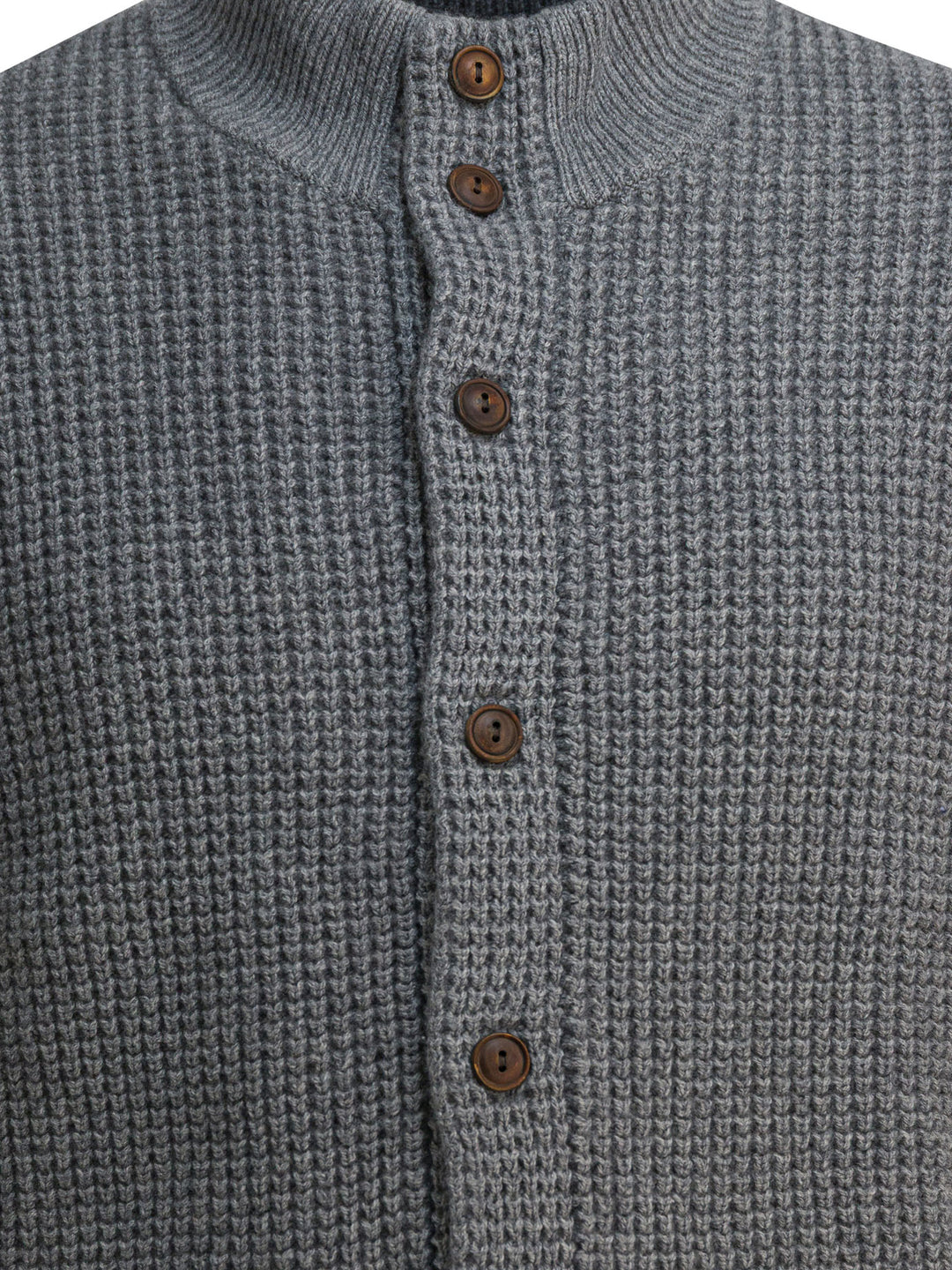 Polo Ralph Lauren Mock Neck Cardigan Knitwear - Grey | 6be786551cf48f5a18aeb8dbcdaa9c11e6c4ee03