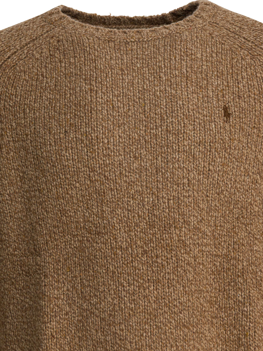 Polo Ralph Lauren Mottled Wool Sweater Knitwear - Beige | def605b66a0cbb5ca95dc24bb3495a1986e191d0