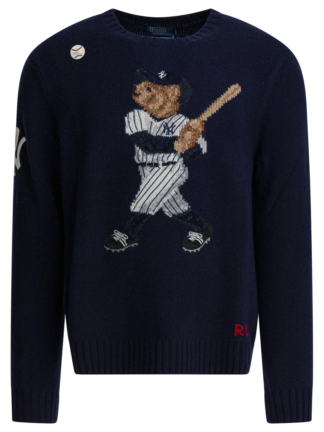 Polo Ralph Lauren Yankees Bear Knitwear - Blu | dc3462a1d436c1b949aa1523837c0fa002e52958