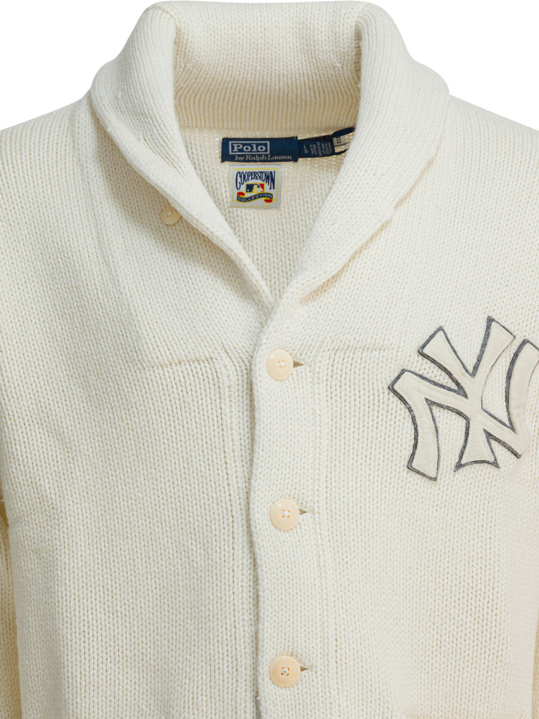 Polo Ralph Lauren "New York Yankees™ Wool Cardigan Knitwear - Bianco | fe893e929857178bdfc03c97857a524300a64245