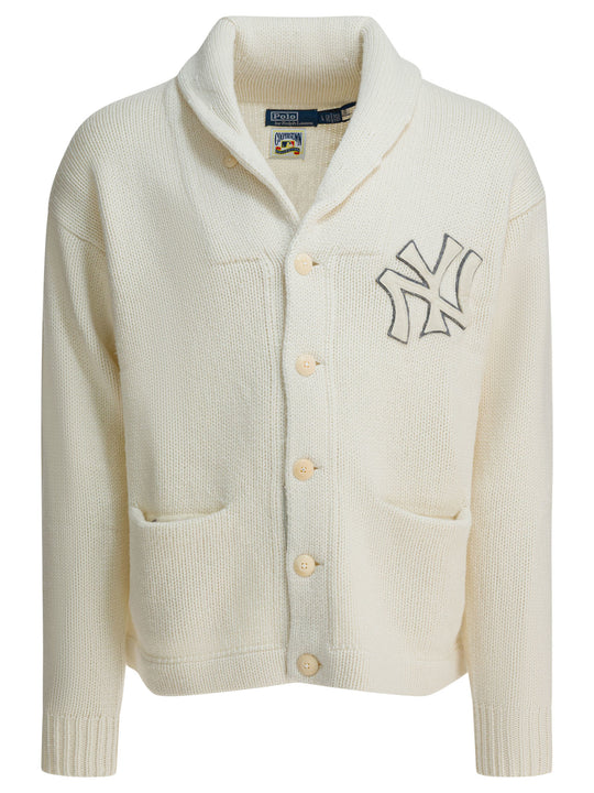 "New York Yankees™ Wool Cardigan Knitwear Bianco