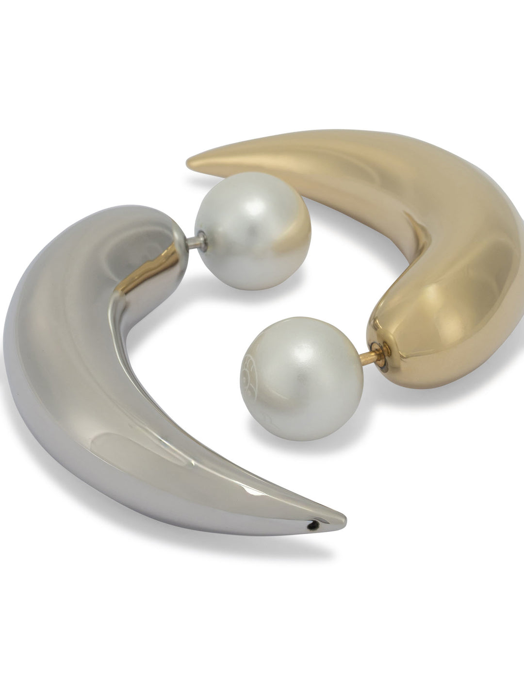 Pucci Horn Earrings With Pearl Jewels - Oro | 00f81e9704358b2f70aa5314590a2397cffad75a