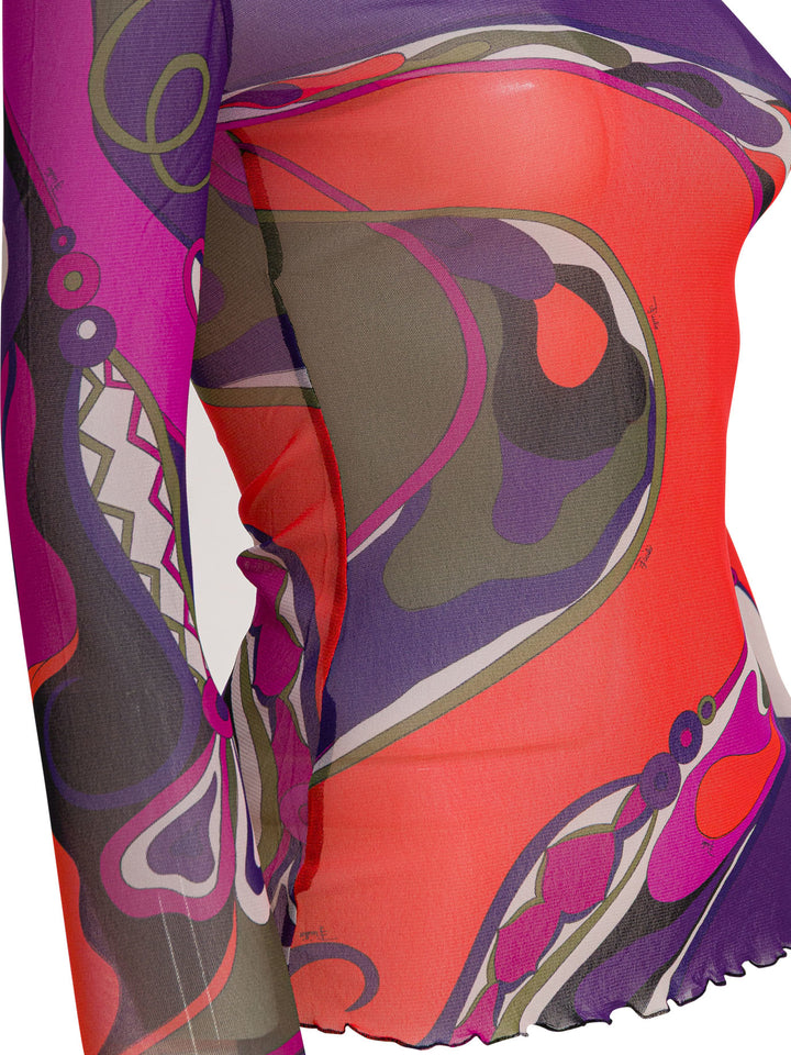 Pucci Orchidee Print Tulle T-Shirt T-shirts - Viola | b410c03be19d32cea900b98ef25991abb1f3d4cb