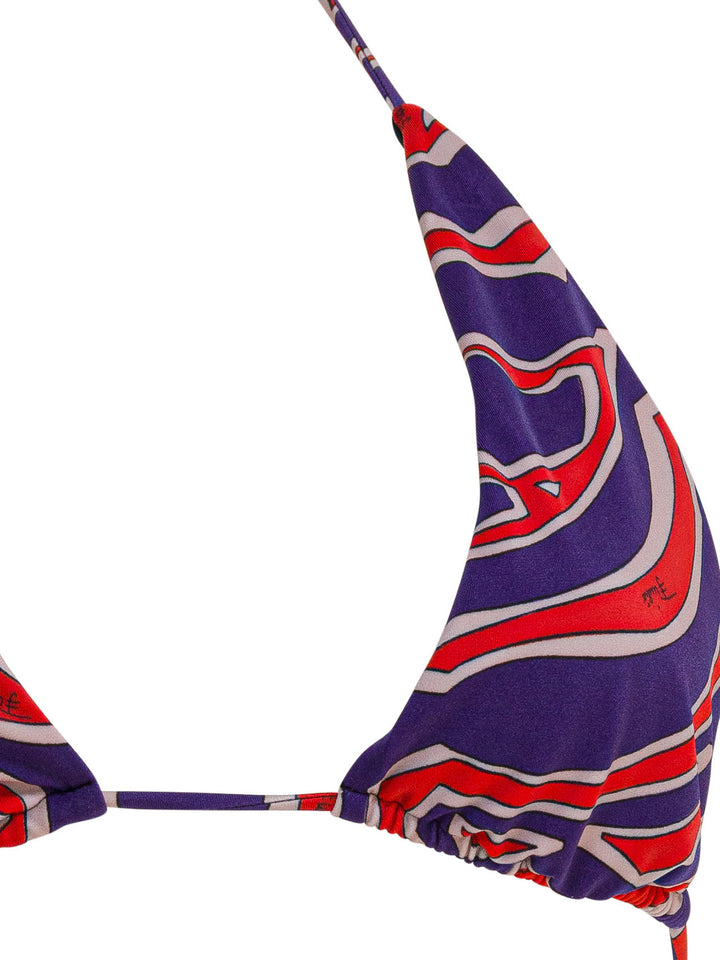 Pucci Triangle Bikini Top With Stamba Labirinto Swimwear - Viola | 0685c3e9ebc4a6670cc75f0dc13299d42f83523f