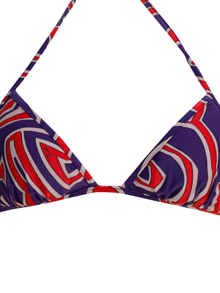Pucci Labirinto Print Triangle Bikini Top Swimwear - Viola | 240eee674981c8b4d33c55debdbb181fec080b9d