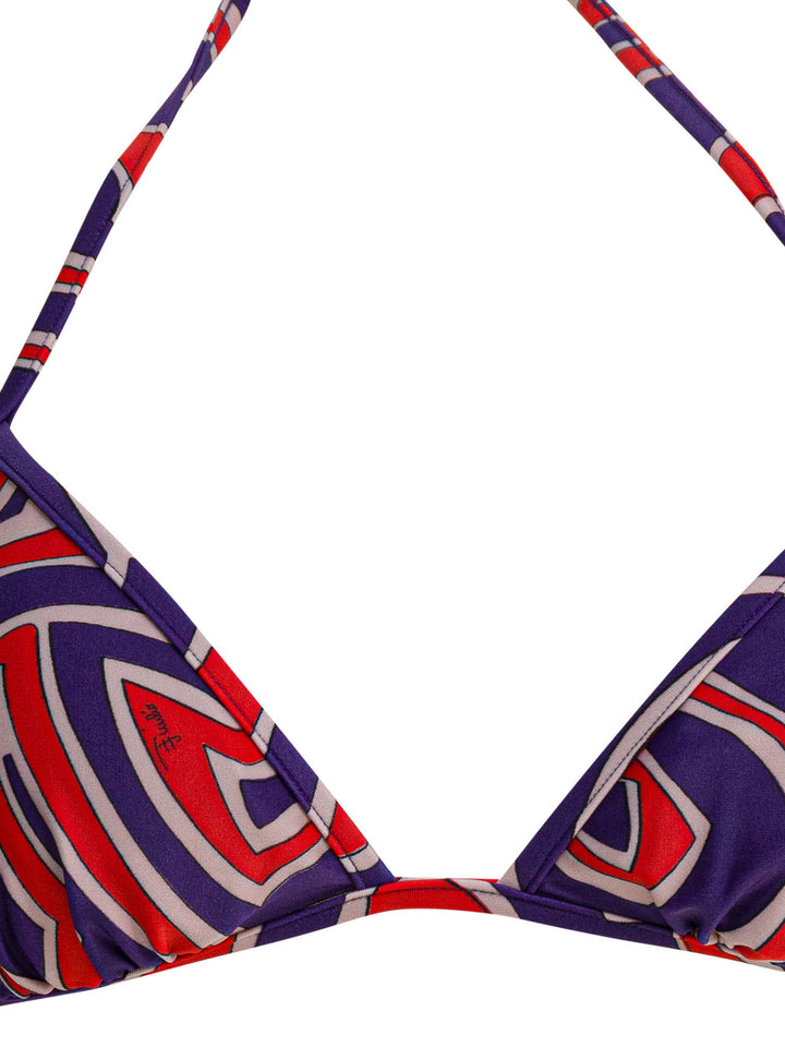 Pucci Labirinto Print Triangle Bikini Top Swimwear - Viola | fbb5abfc89cbd5e773a42e6a4b67dc3fc54c8dd5