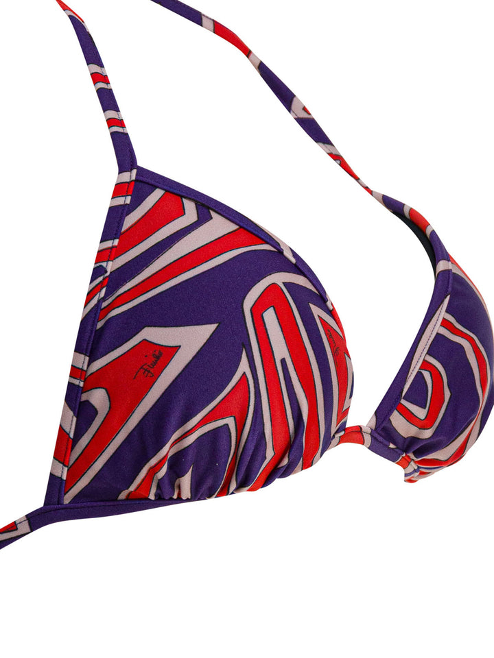 Pucci Labirinto Print Triangle Bikini Top Swimwear - Viola | a13cca0b1c960f9bb8896521a14c7e3e845cce30