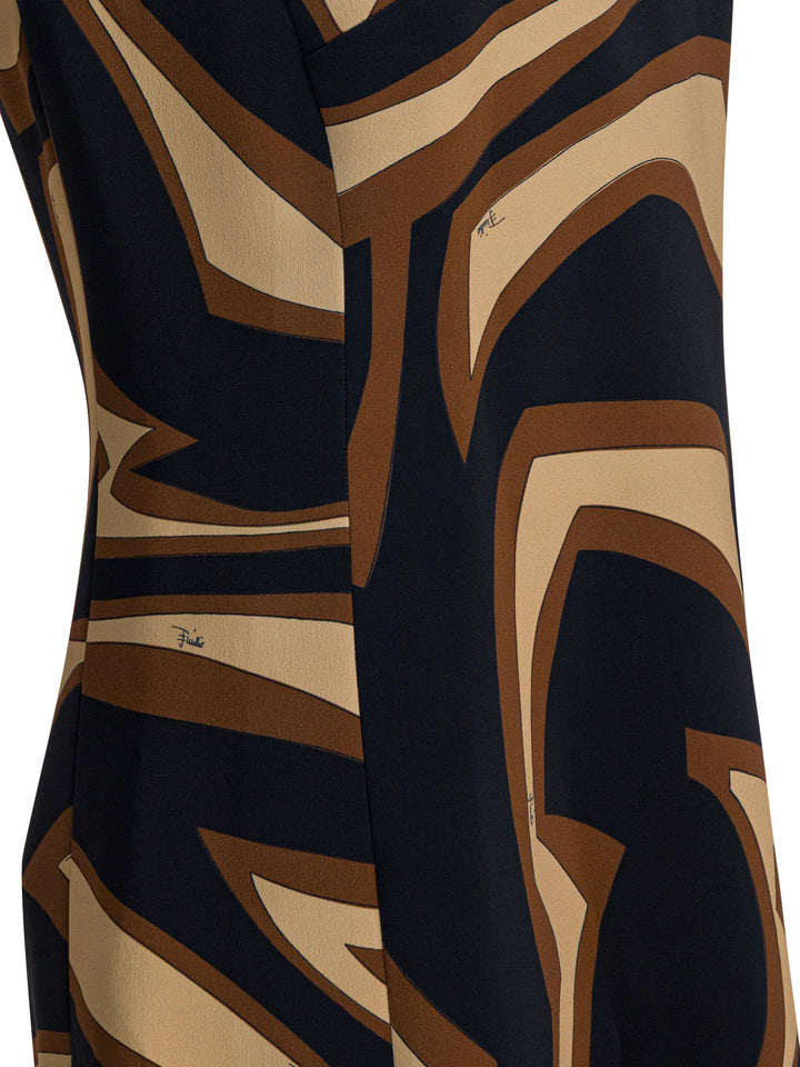 Pucci Labirinto Print Trapeze Dress Abiti - Nero | 57f3a64afe039f2e19736d676777afd340a46c4d