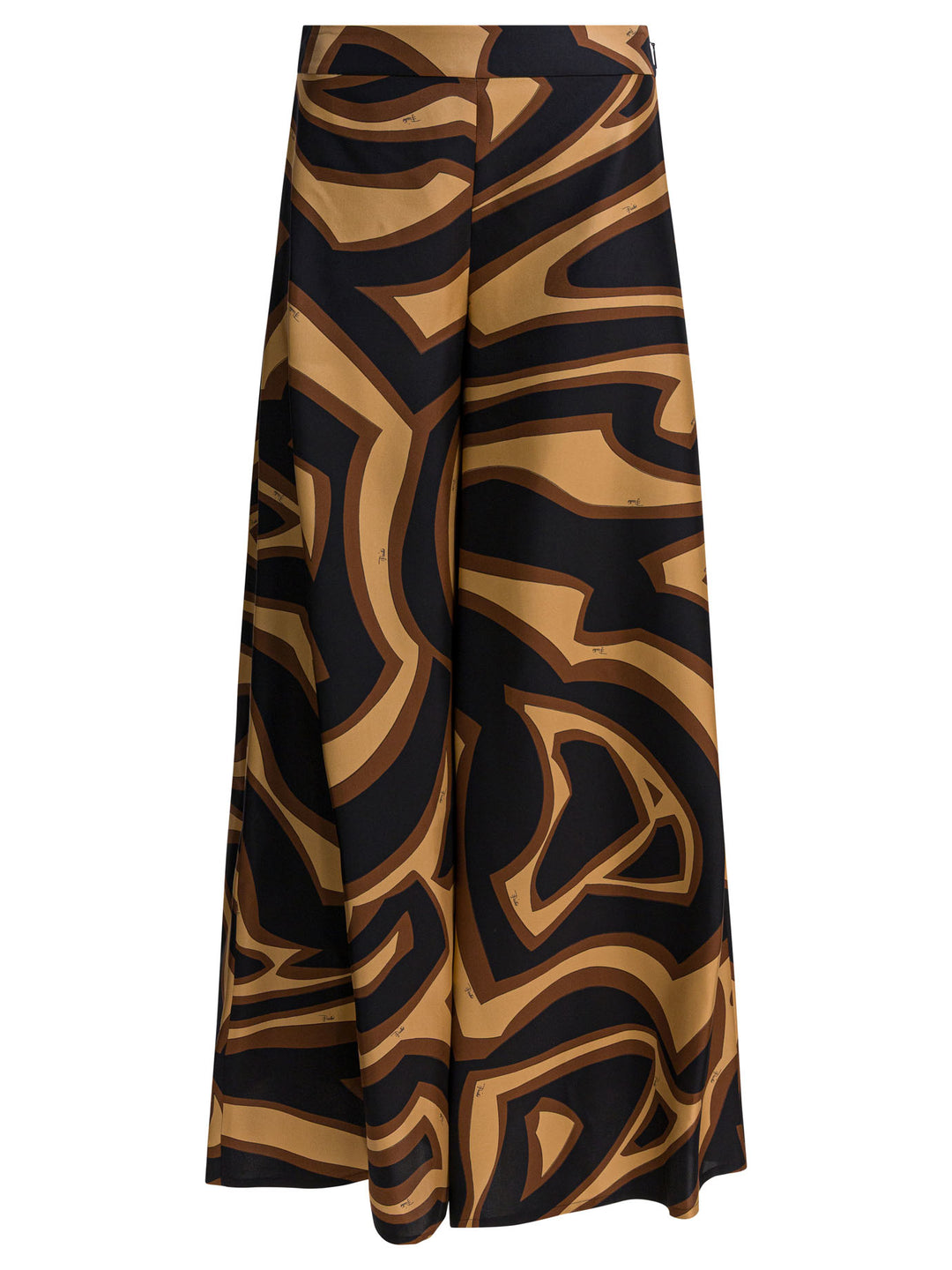 Pucci Labirinto Print Silk Wide Pants Trousers - Nero | 2ebbca83715776c0039560583da93987a7a11193