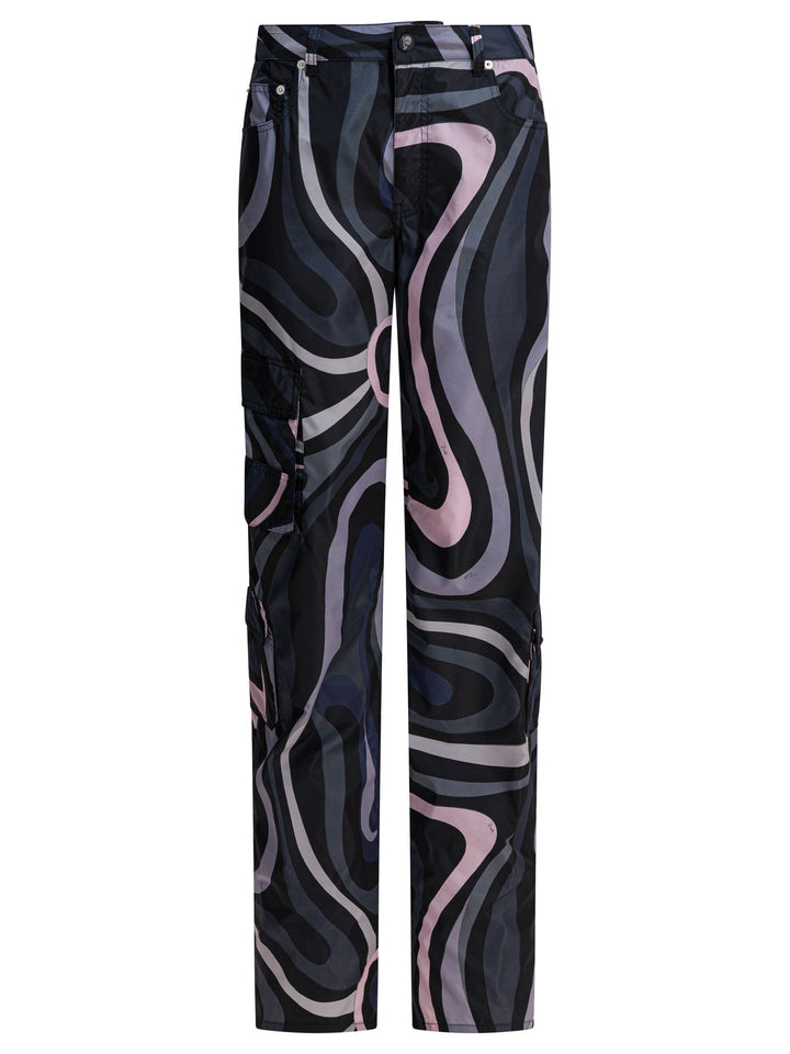 Pucci Marmo Print Cargo Pants Trousers - Nero | 81ac3682b695303e595e5f8de6682f69a1885cb7