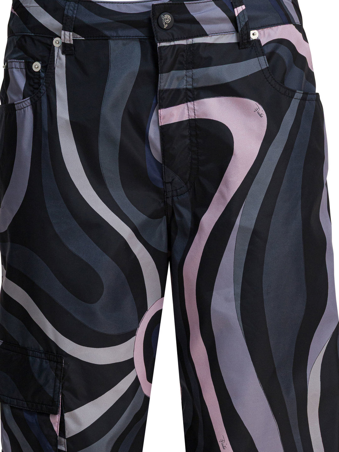 Pucci Marmo Print Cargo Pants Trousers - Nero | 76a09df879ae52227cfdccb7a59890f584489bb1