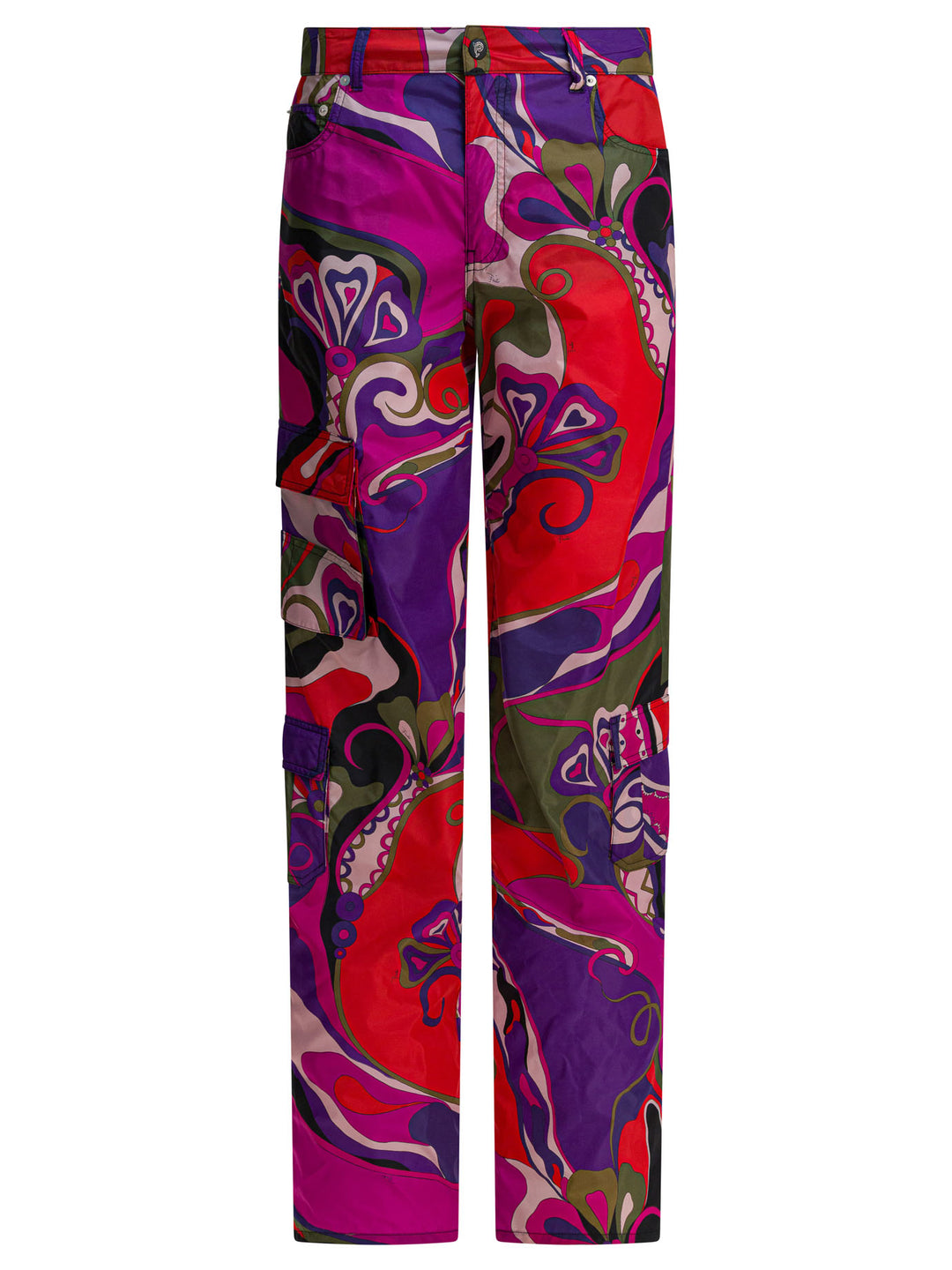 Pucci Cargo Pants With Orchidee Print Trousers - Viola | a7952bab46f1ba6d8be097ada4fcab0b30a8afdc