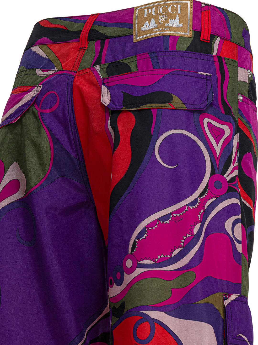 Pucci Cargo Pants With Orchidee Print Trousers - Viola | e1f9f77b6bd13e10e071df8cceb82c06c464c07c