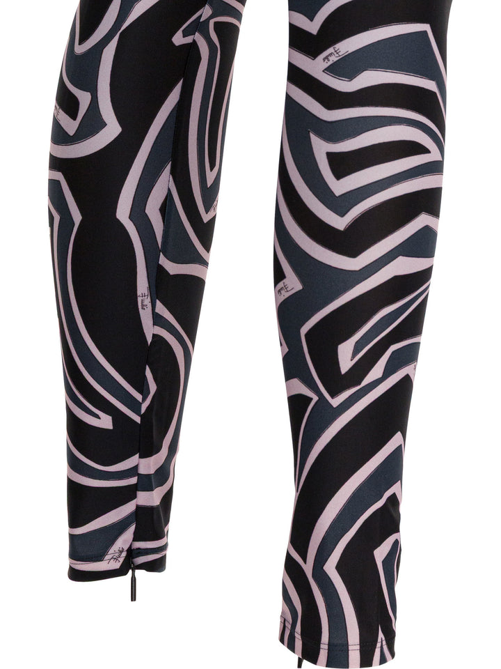 Pucci Leggings With Print Trousers - Nero | 9c14f623c44cb603025da84a97a24630e8c12c3a